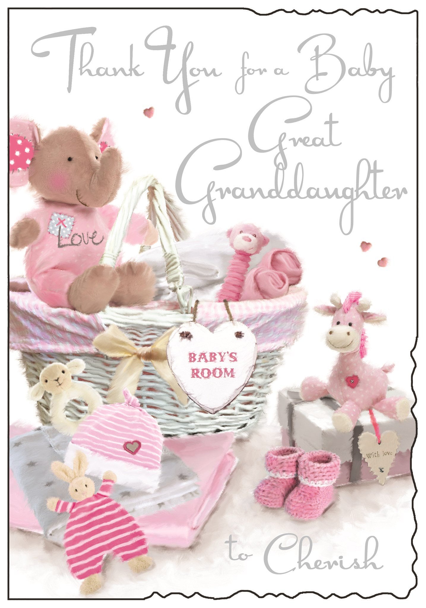 Front of Thank You for a Great Granddaughter Greetings Card