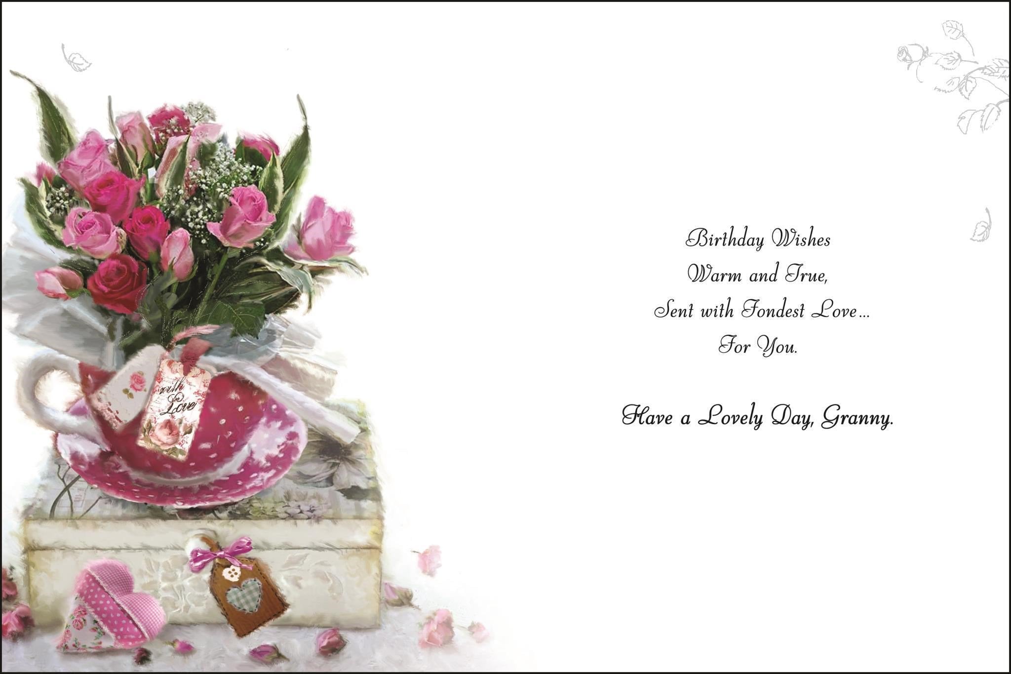 Inside of Granny Birthday Special Wishes Greetings Card