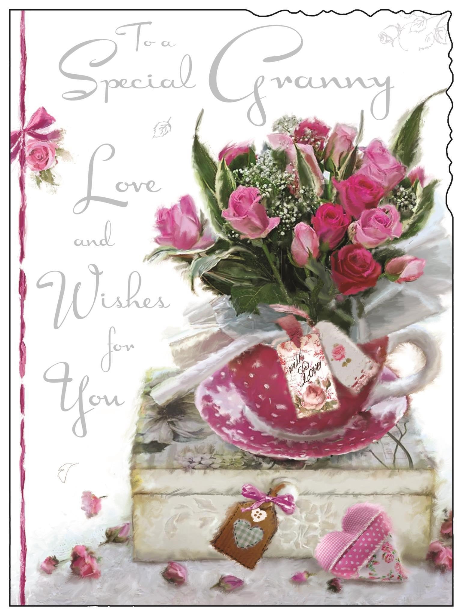 Front of Granny Birthday Special Wishes Greetings Card