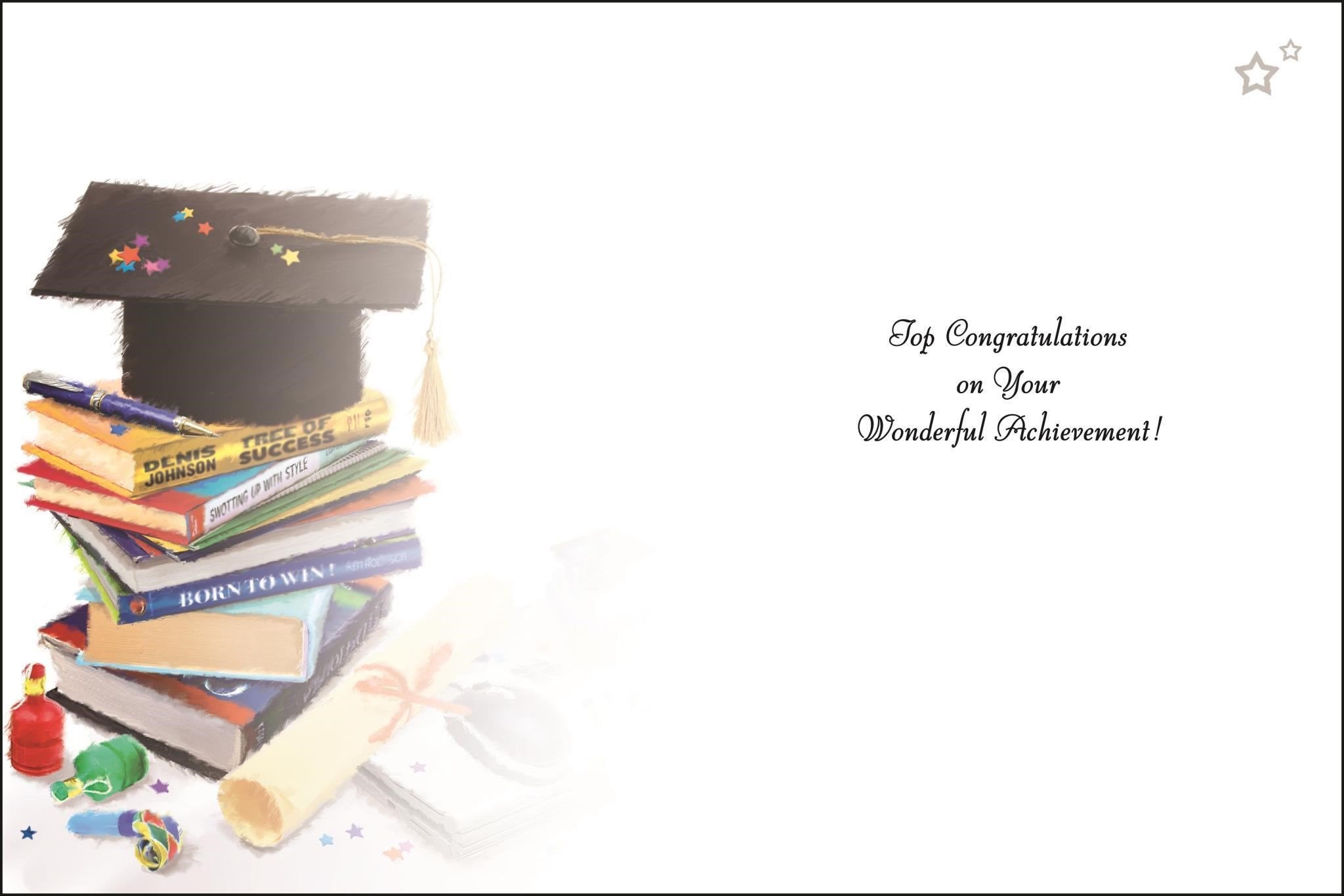 Inside of Graduation Well Done Hat Greetings Card