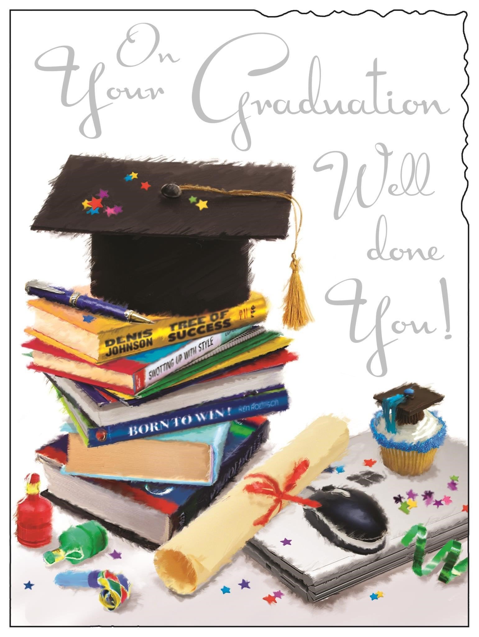 Front of Graduation Well Done Hat Greetings Card