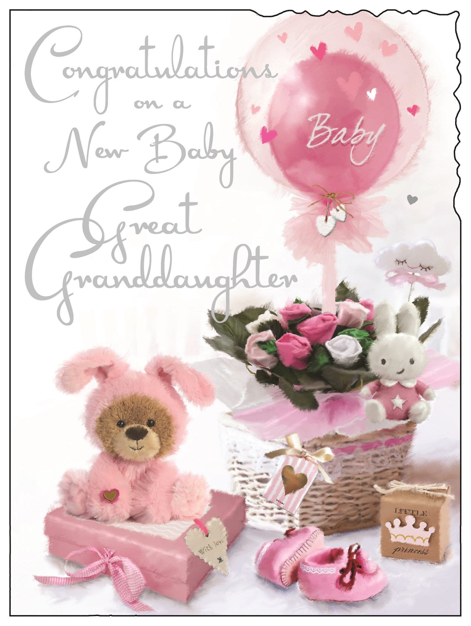 Front of Congrats New Great Granddaughter Greetings Card