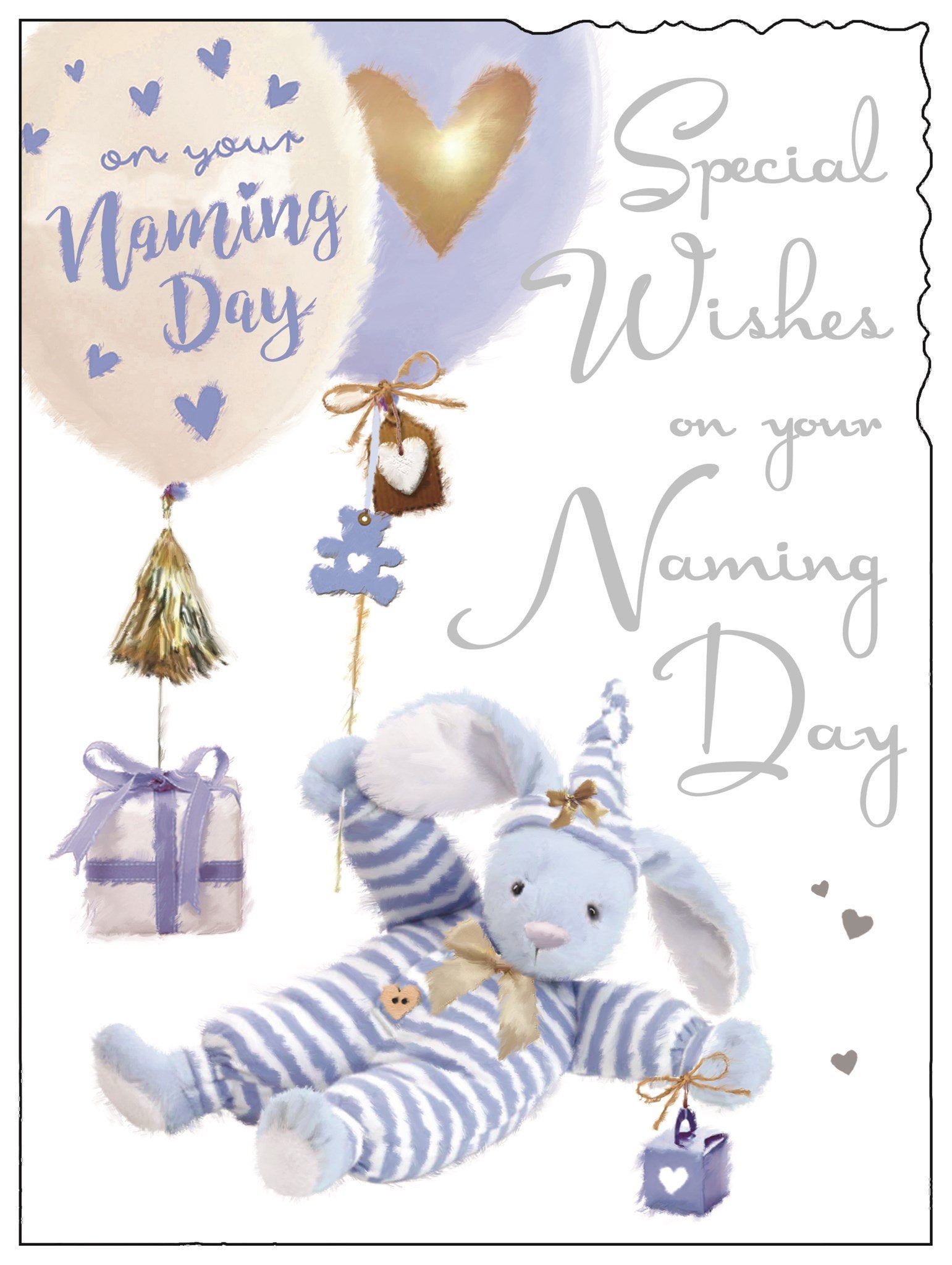Front of Naming Day Wishes Boy Greetings Card