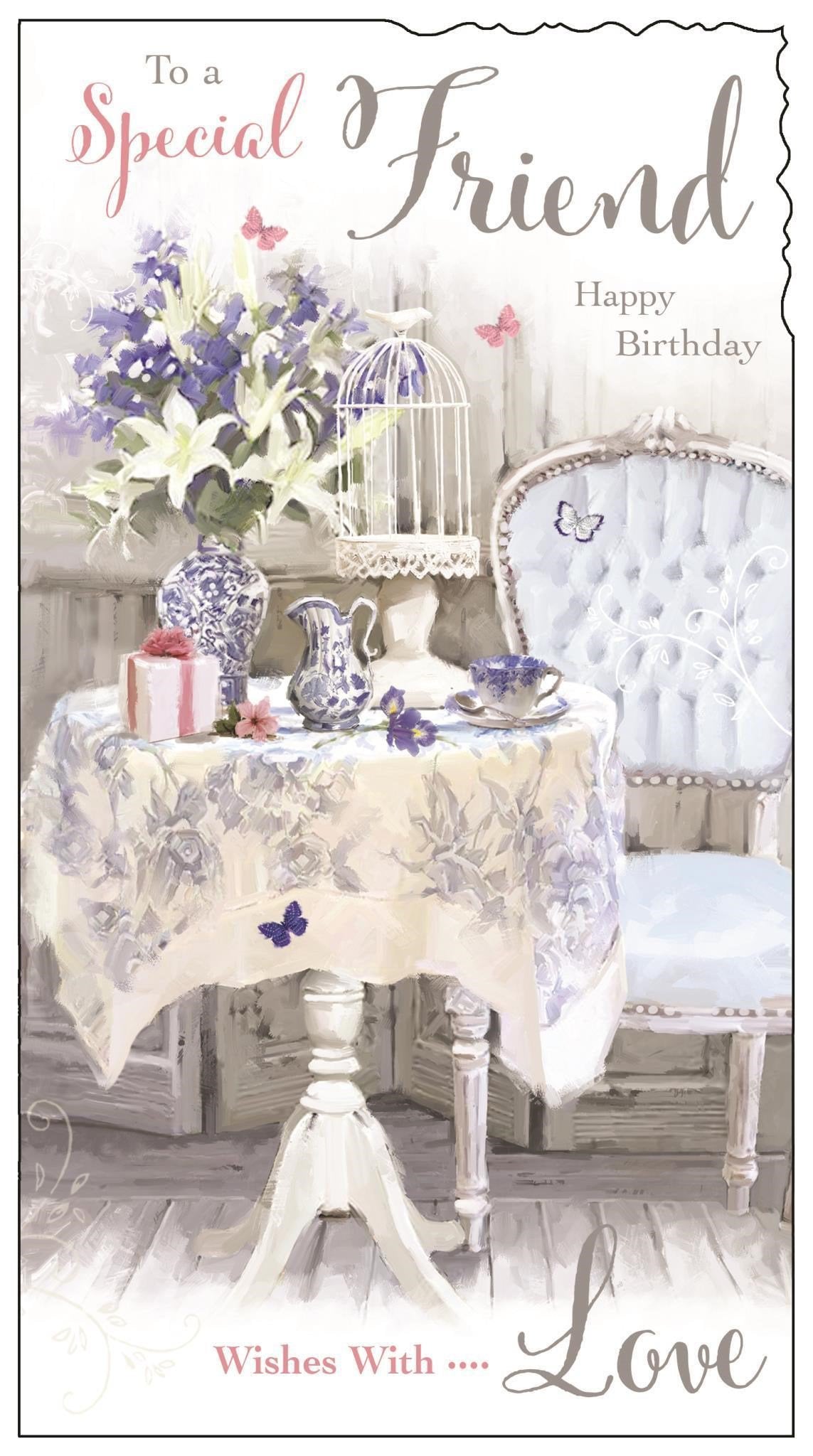 Front of Special Friend Birthday Love Greetings Card