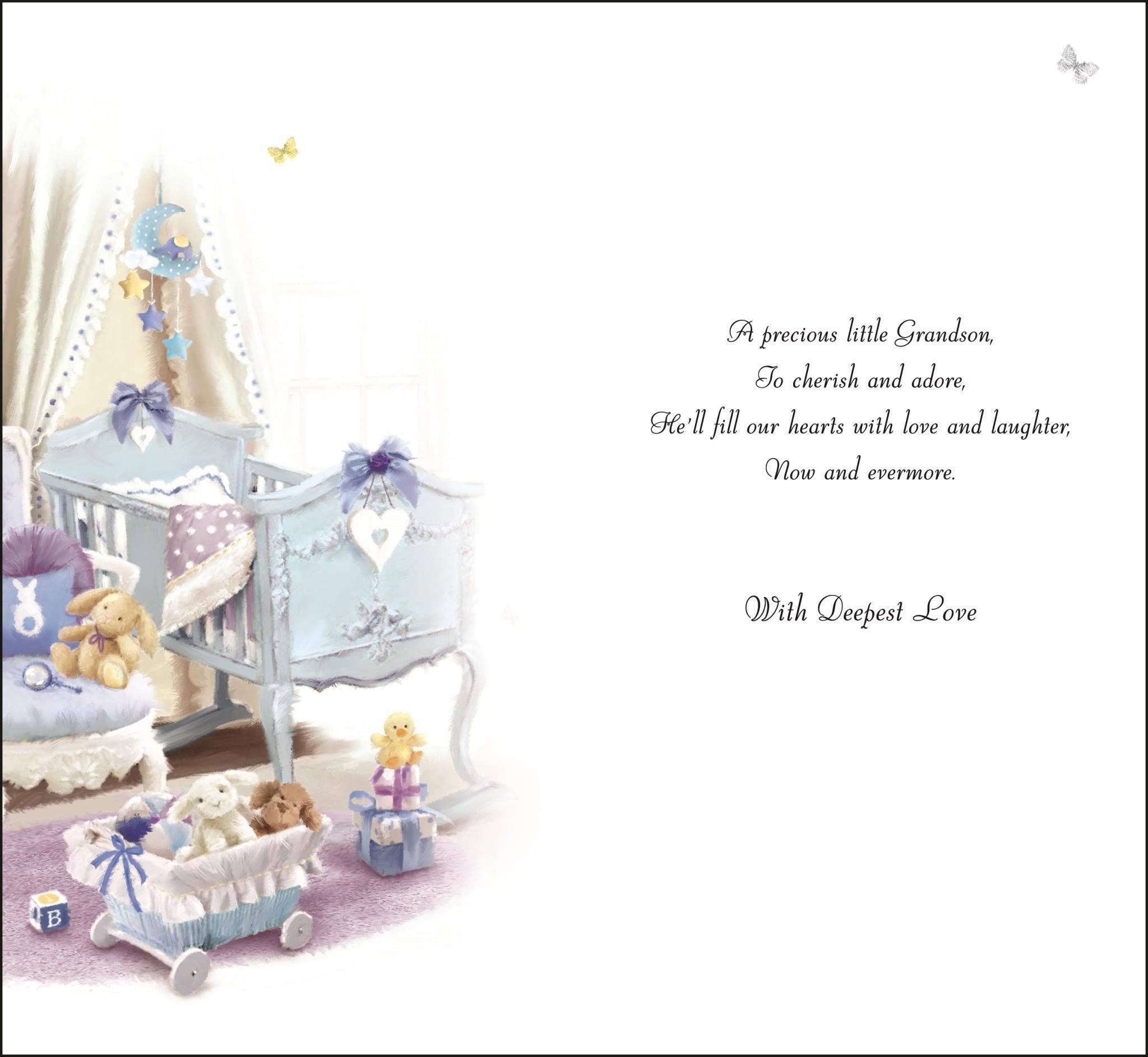 Inside of Thank You for a Grandson Greetings Card