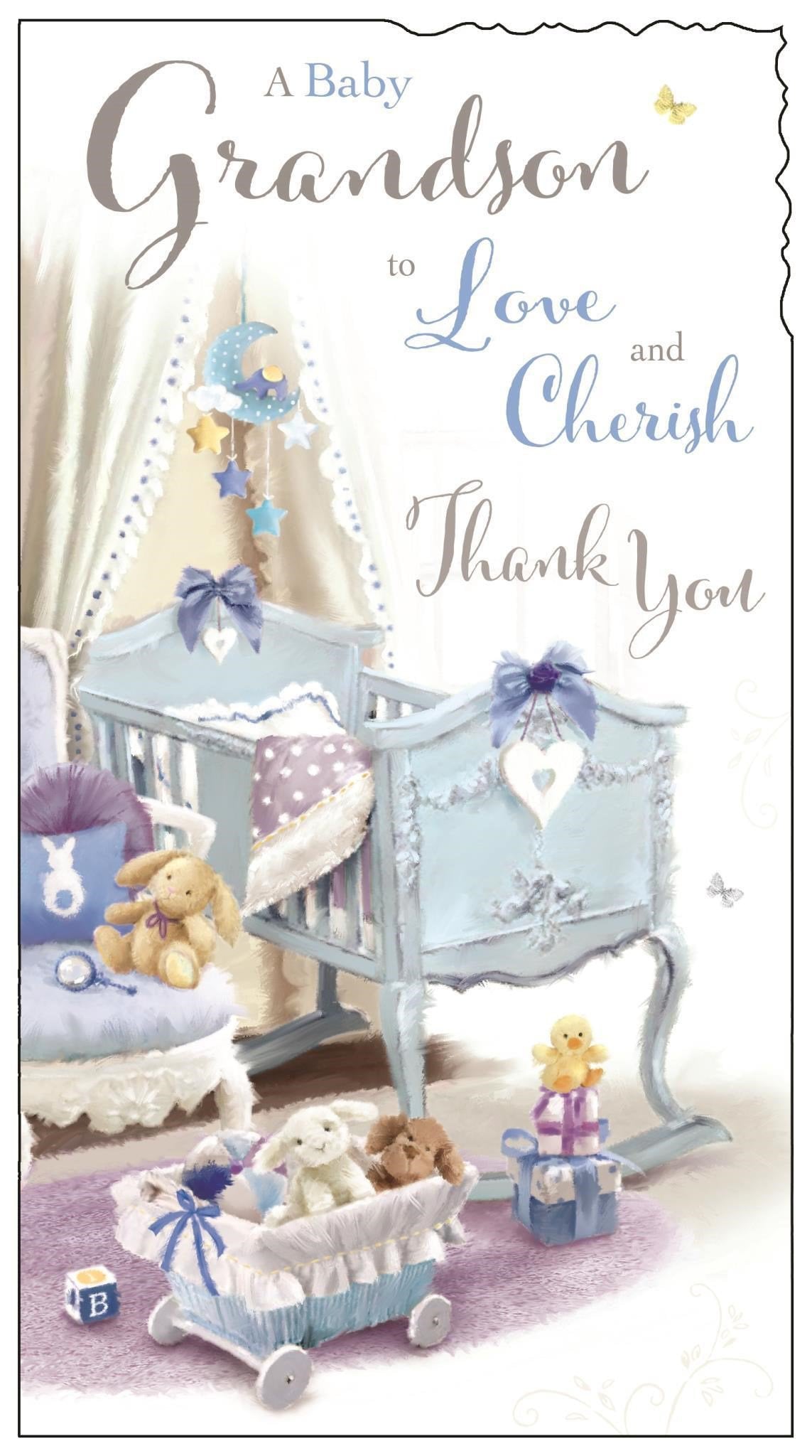 Front of Thank You for a Grandson Greetings Card