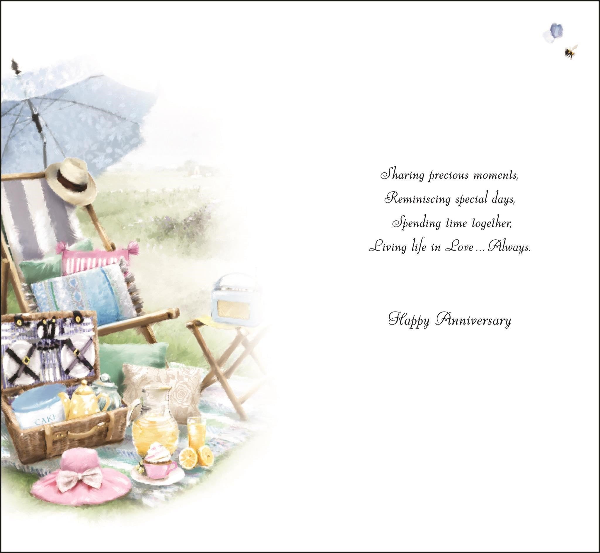Inside of Anniversary Son & Daughter in Law Greetings Card