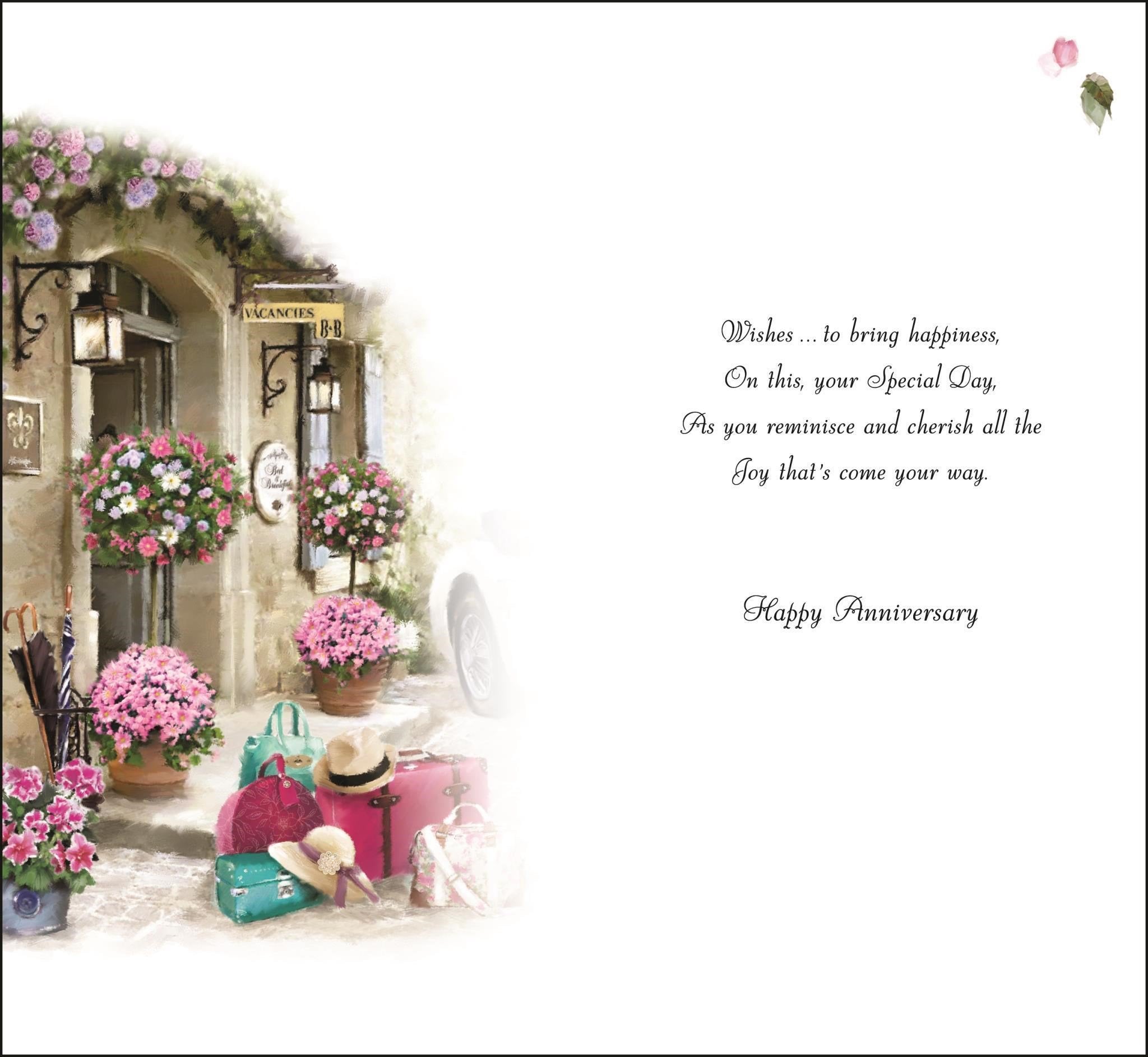 Inside of Anniversary Brother & Sister in Law Greetings Card