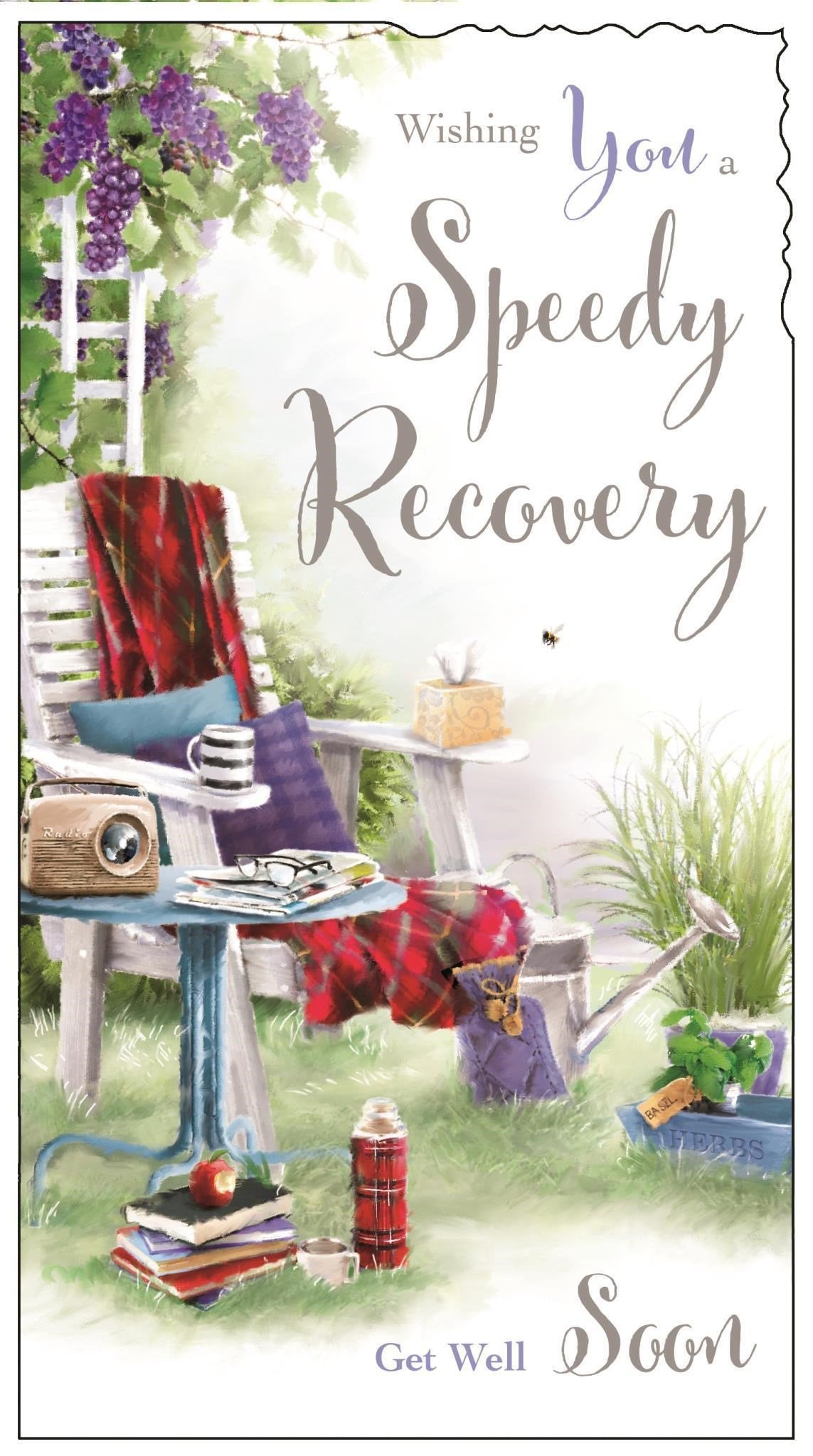 Front of Get Well Speedy Recovery Greetings Card