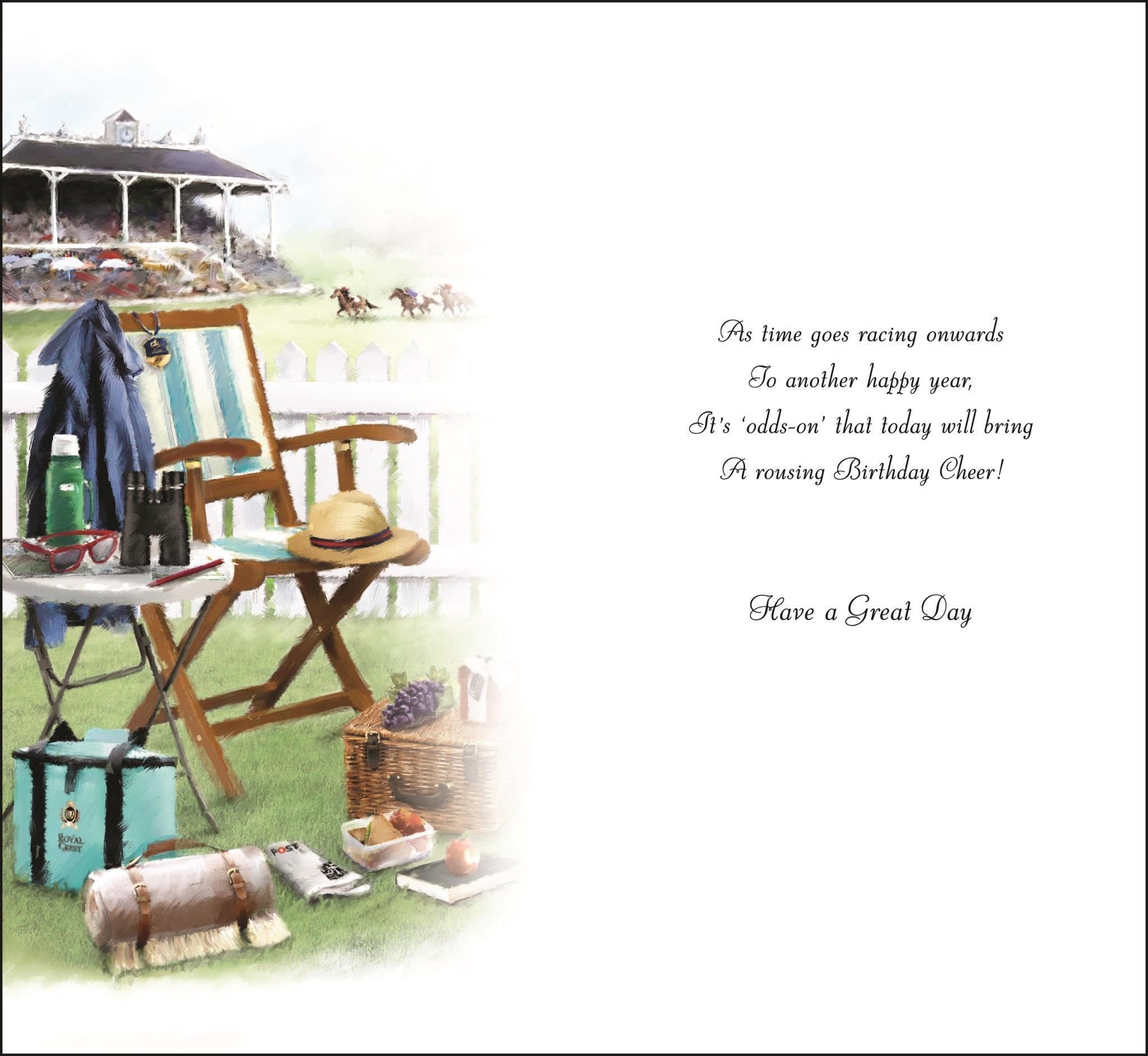 Inside of Brother in Law Birthday Horses Greetings Card