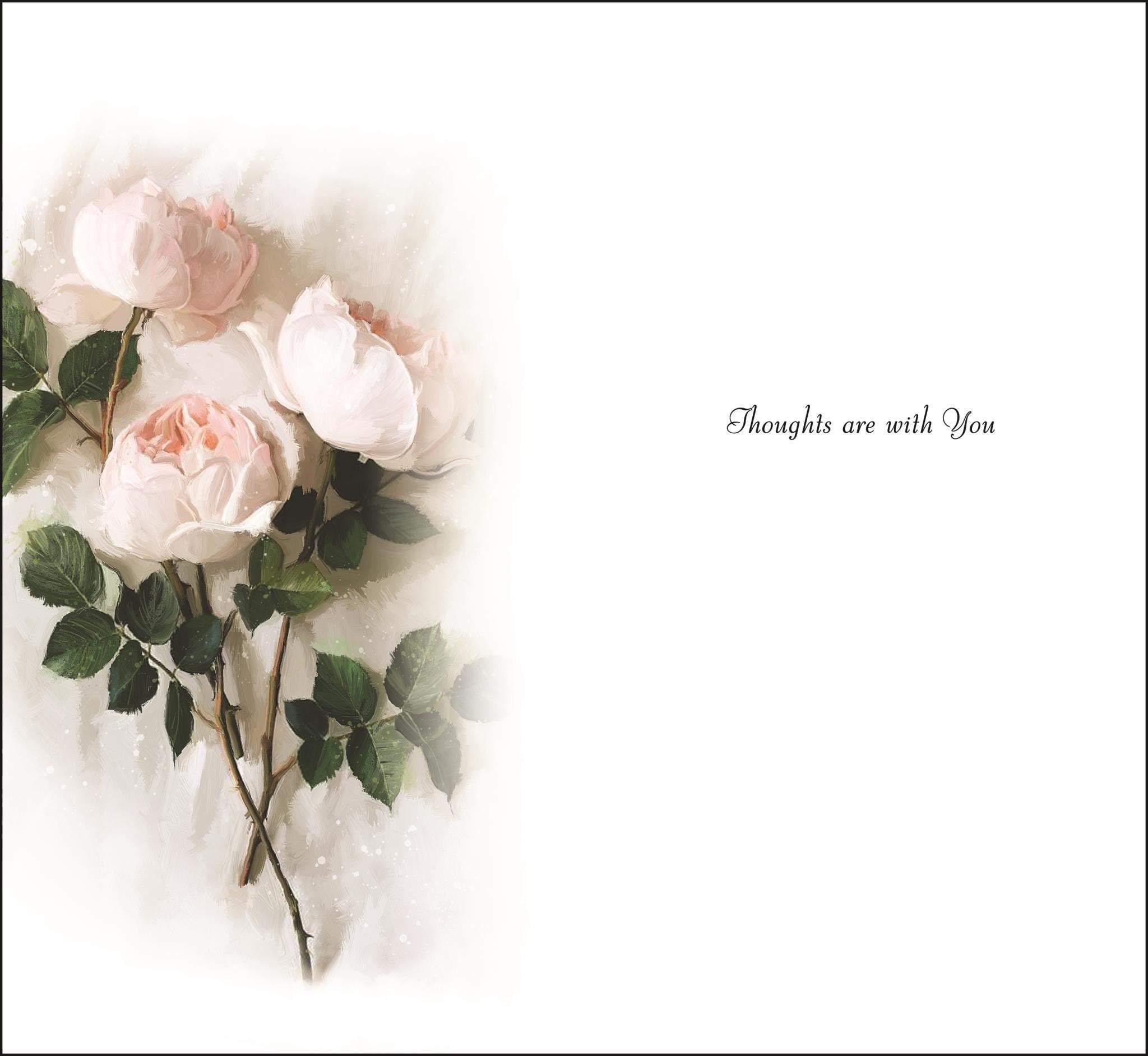 Inside of Loss of Wife Sympathy Greetings Card