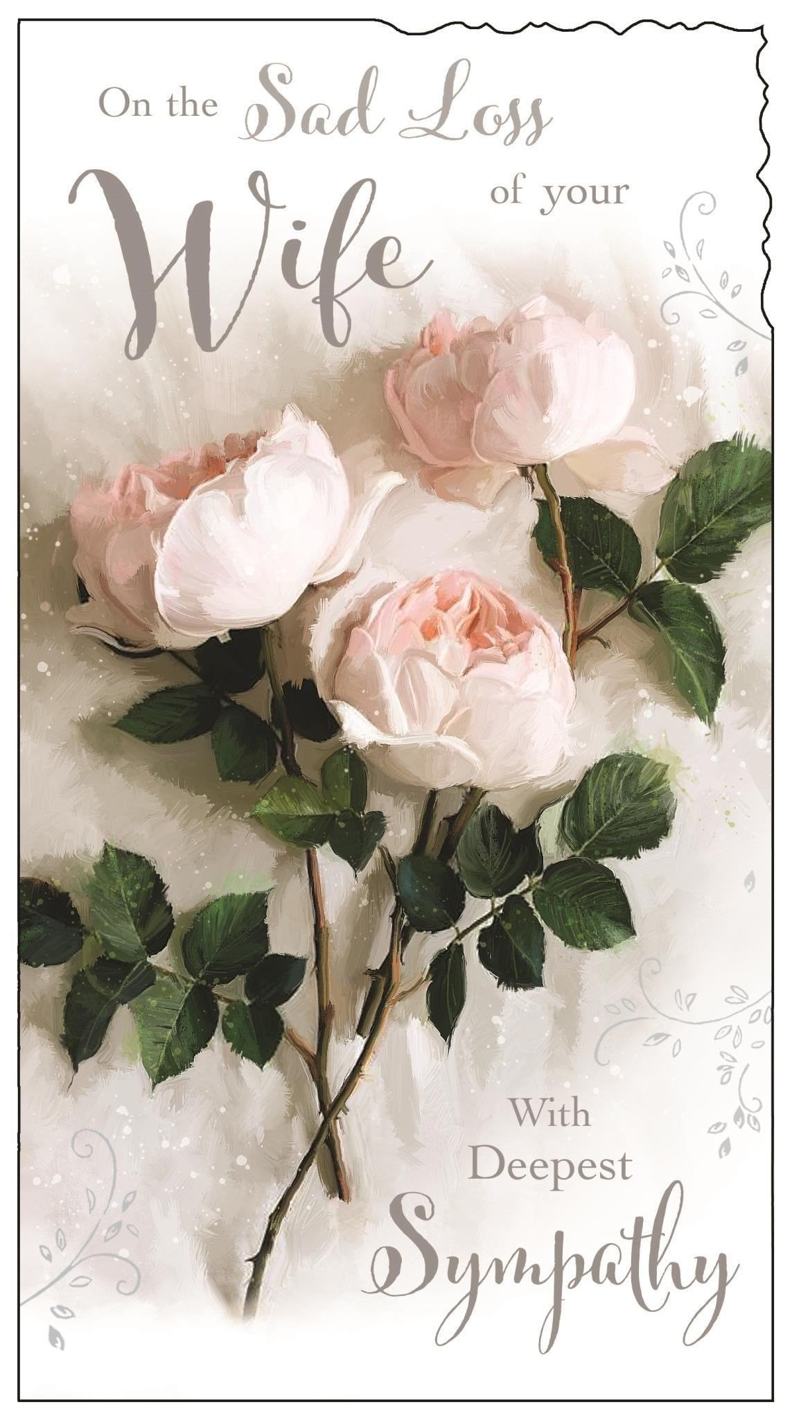 Front of Loss of Wife Sympathy Greetings Card
