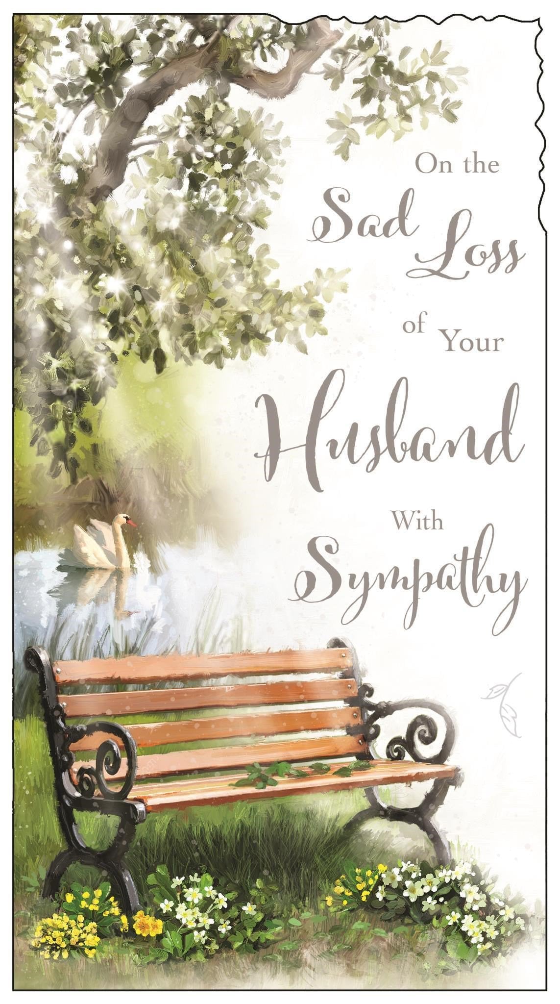Front of Loss of Husband Sympathy Greetings Card