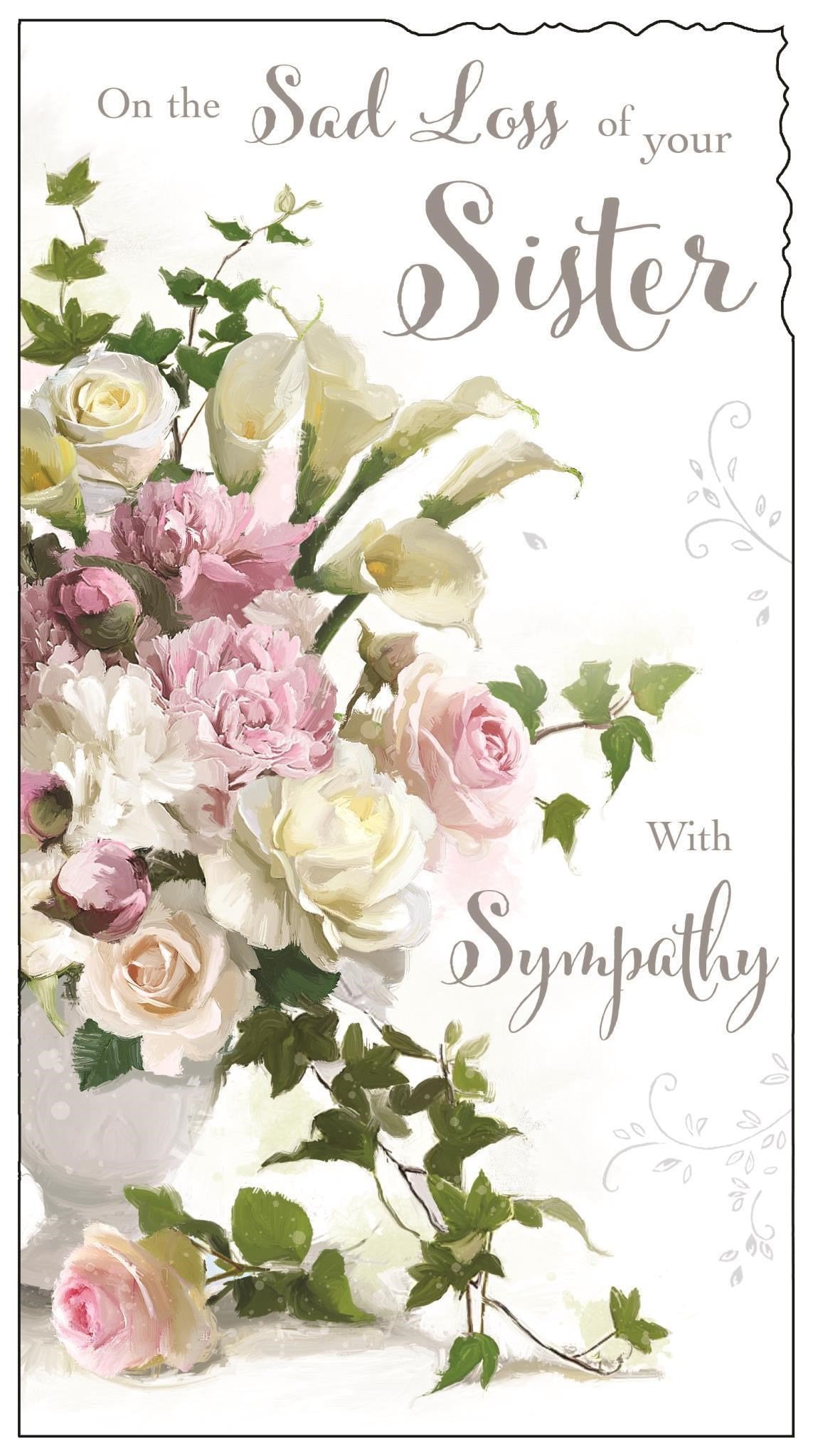 Front of Loss of Sister Sympathy Greetings Card