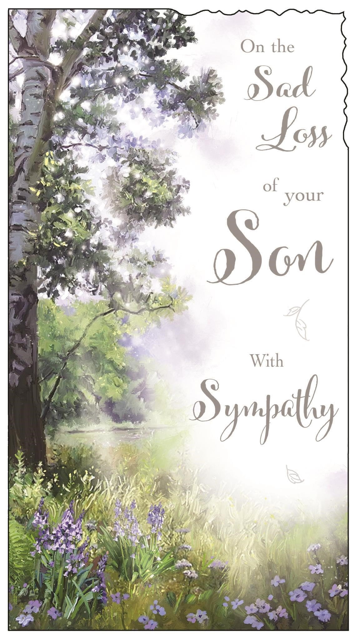 Front of Loss of Son Sympathy Greetings Card
