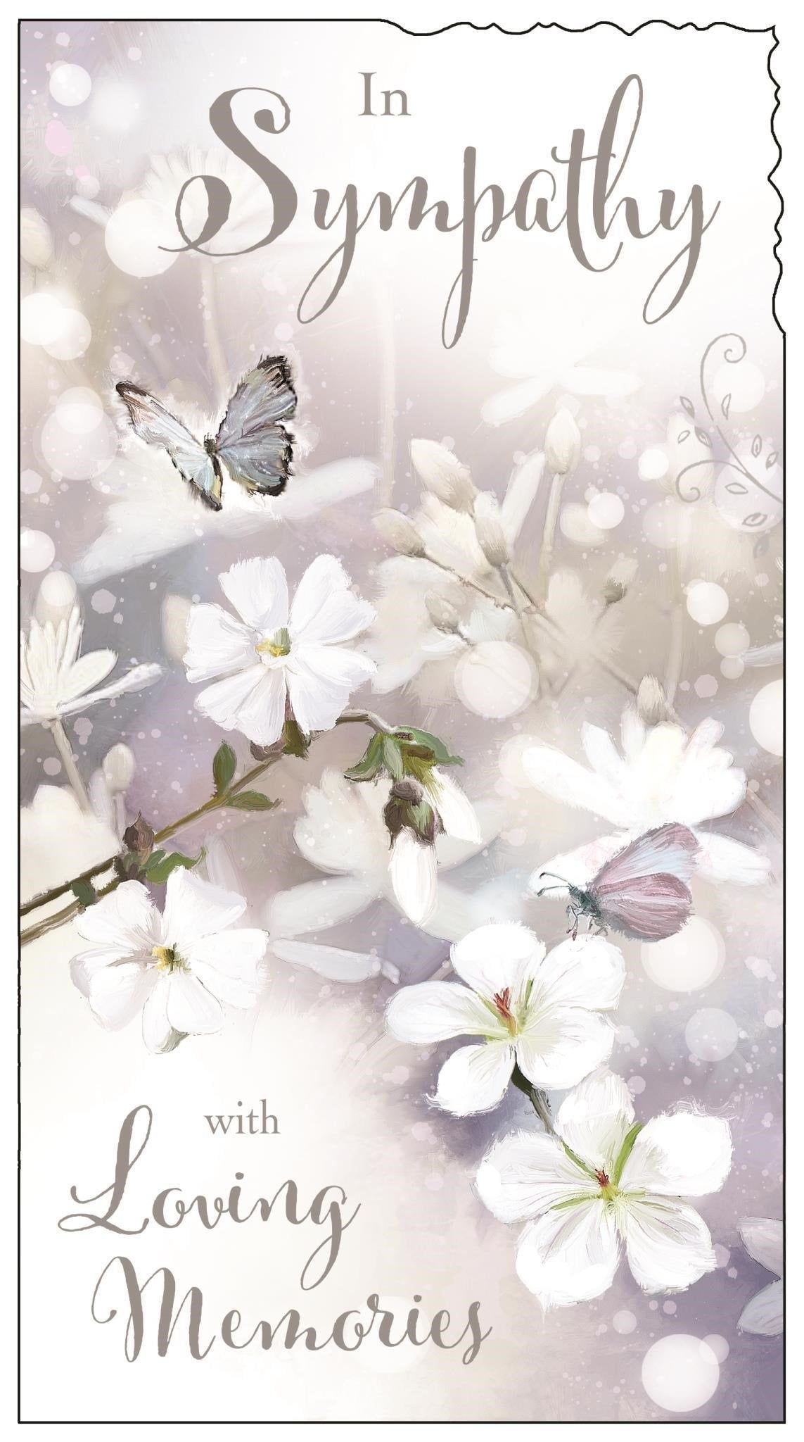 Front of In Sympathy Butterflies Greetings Card