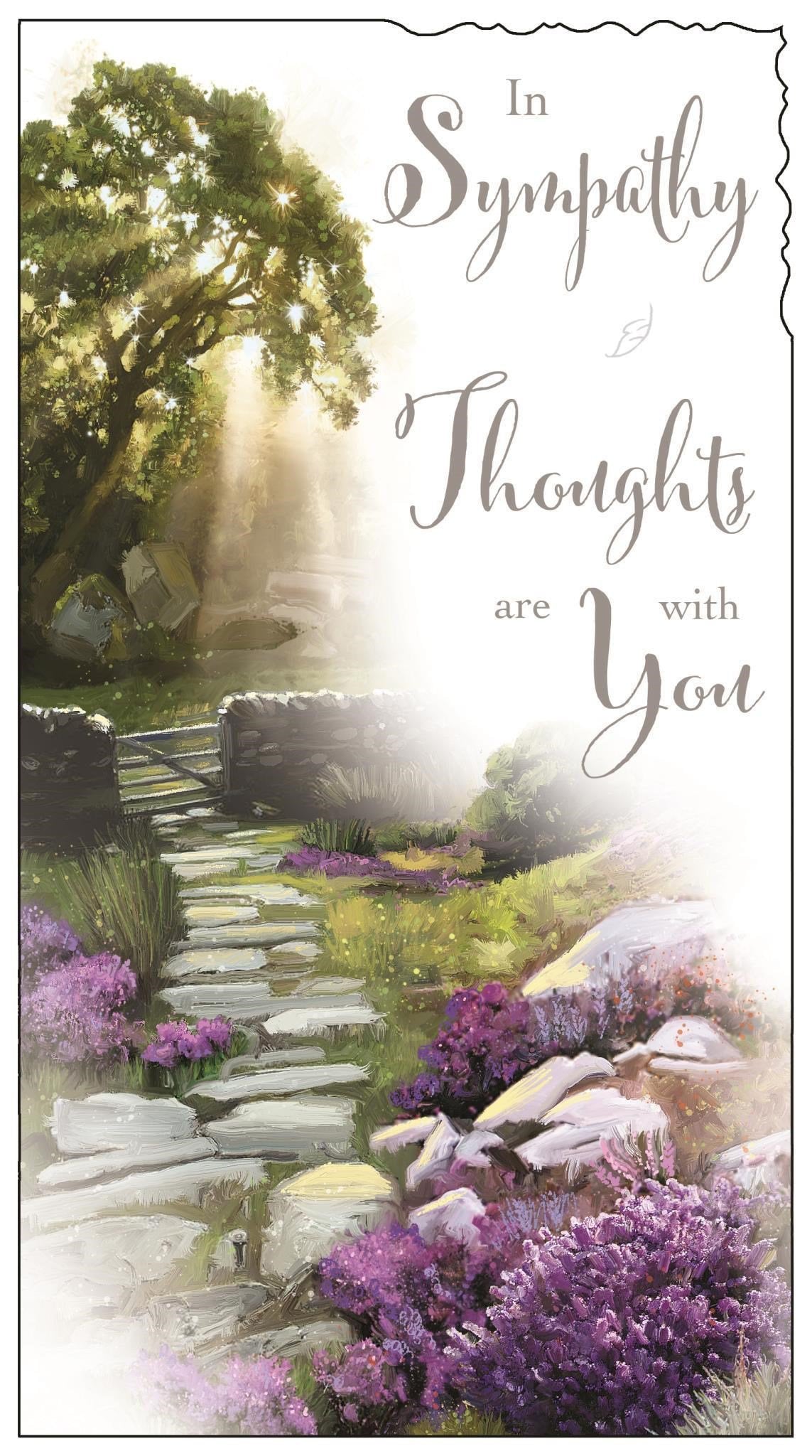 Front of In Sympathy Pathway Greetings Card
