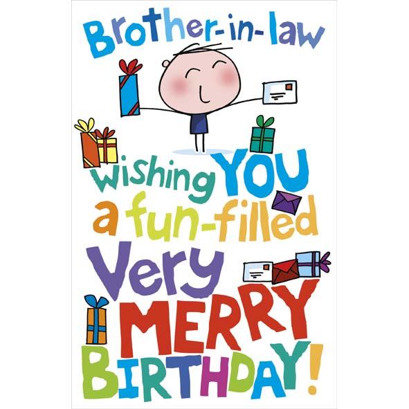 Photo of Birthday Brother in Law Cute Greetings Card