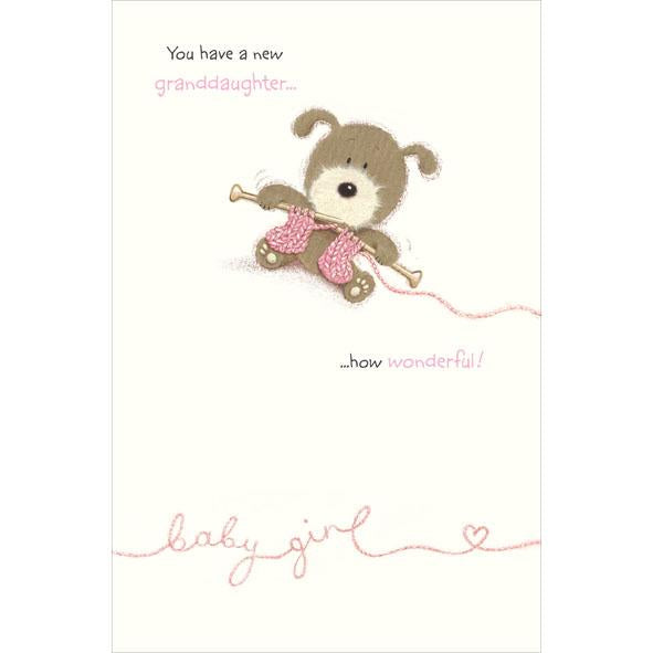 Photo of Birth Congrats Granddaughter Cute Greetings Card