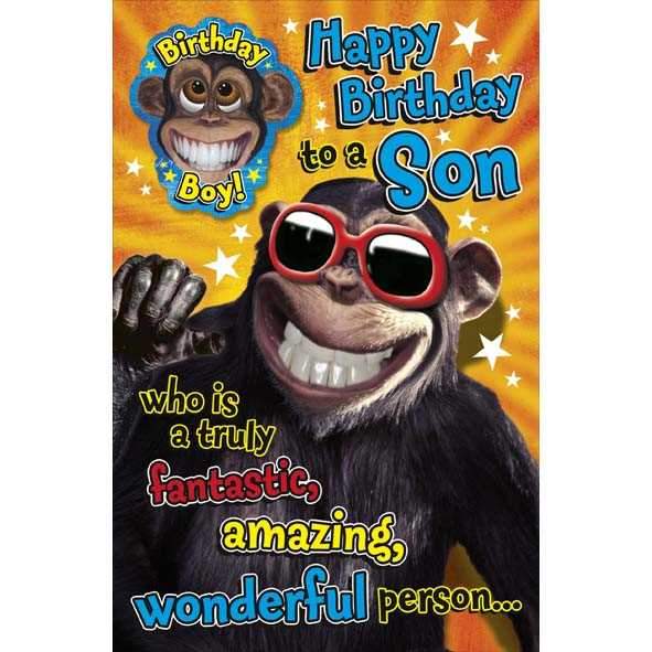 Photo of Birthday Son Hum Greetings Card