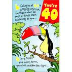 Photo of Birthday 40th Hum Greetings Card