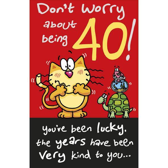 Photo of Birthday 40th Hum Greetings Card