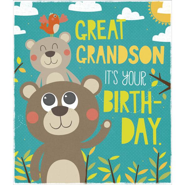 Photo of Birthday Gt Grandson 0-6 Juv Greetings Card