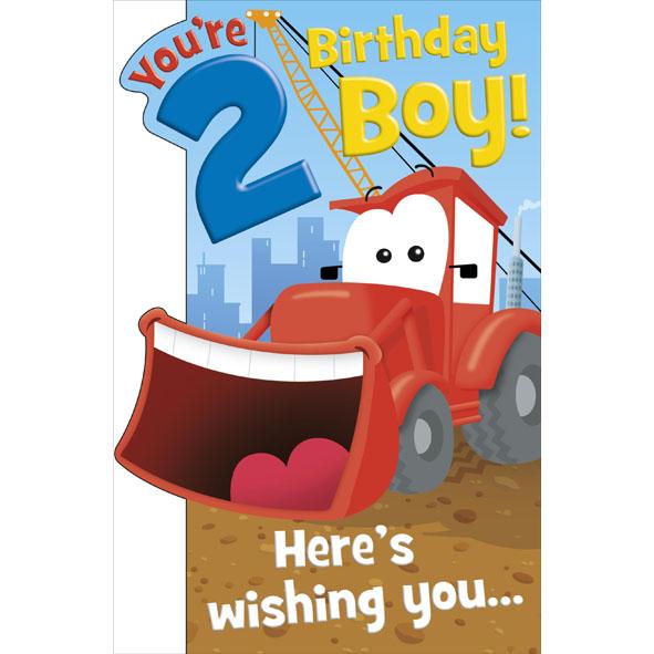 Photo of Birthday 2 Year Boy Juv Greetings Card