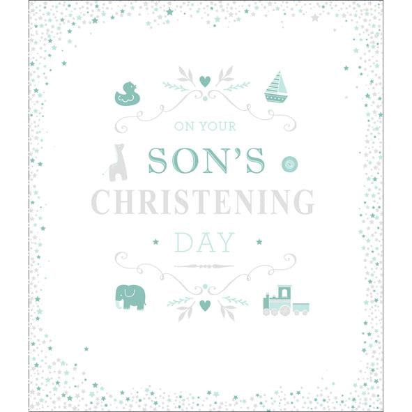 Photo of Christening Son Conv Greetings Card