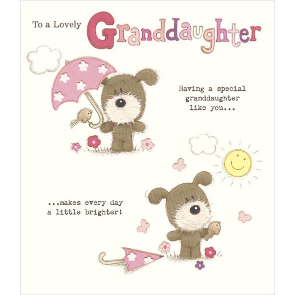 Photo of Birthday Granddaughter Cute Greetings Card