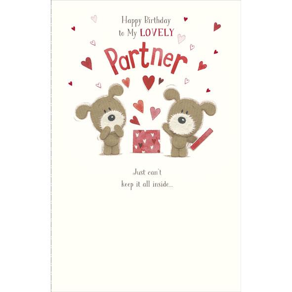 Photo of Birthday Partner Cute Greetings Card