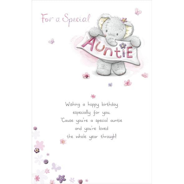 Photo of Birthday Auntie Cute Greetings Card