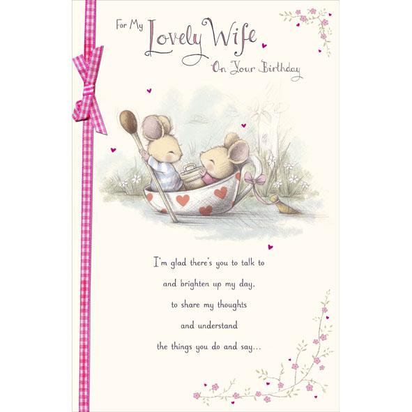 Photo of Birthday Wife Cute Greetings Card