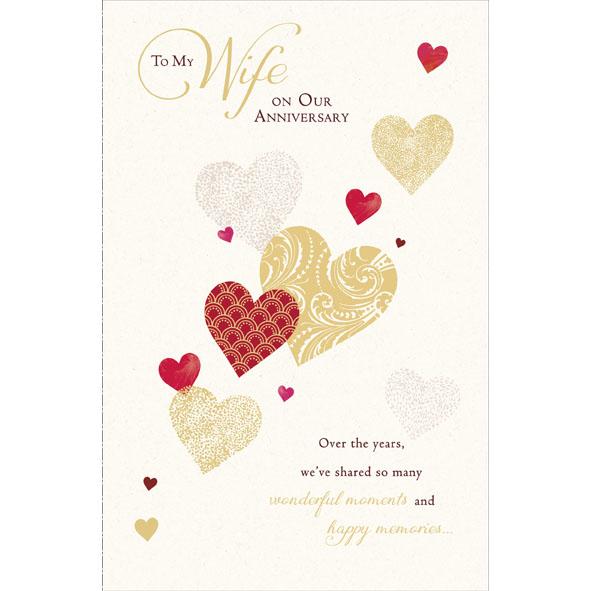 Photo of Anniversary Wedding Wife Conv Greetings Card