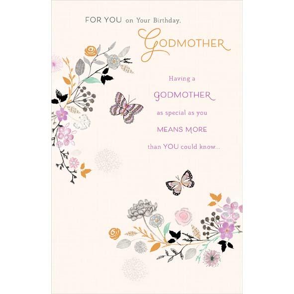 Photo of Birthday Godmother Conv Greetings Card