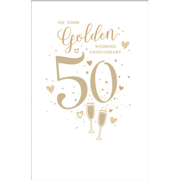 Photo of Anniversary Wedding 50th Conv Greetings Card