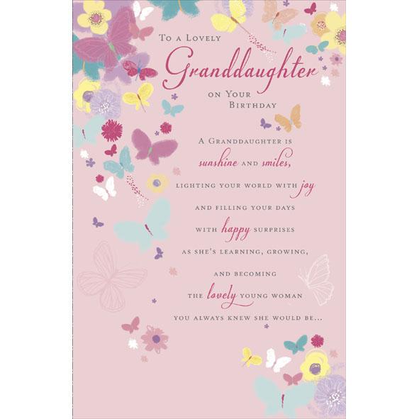 Photo of Birthday Granddaughter Conv Greetings Card