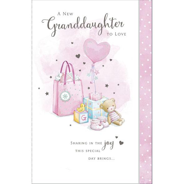 Photo of Birth Congrats Granddaughter Conv Greetings Card