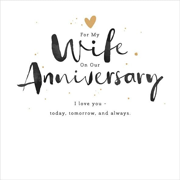 Photo of Anniversary Wedding Wife Conv Greetings Card