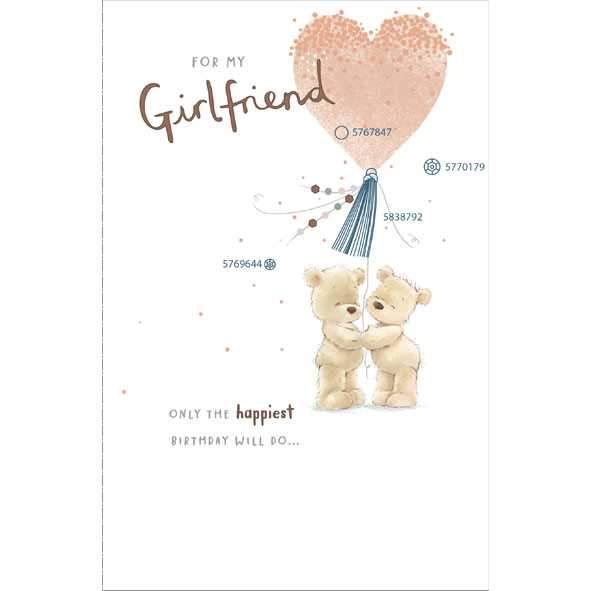 Photo of Birthday Girlfriend Cute Greetings Card