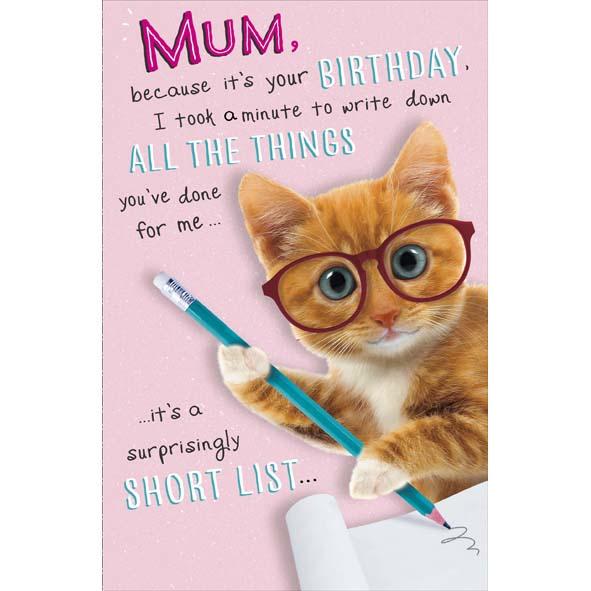Photo of Birthday Mum Hum Greetings Card