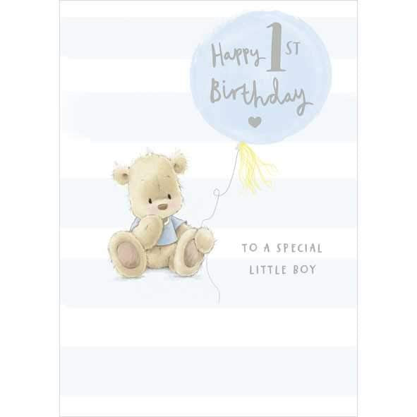 Photo of Baby's 1st Boy Cute Greetings Card