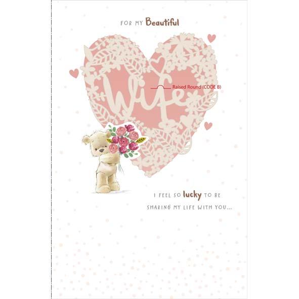 Photo of Birthday Wife Cute Greetings Card
