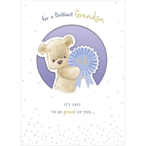Photo of Birthday Grandson Cute Greetings Card