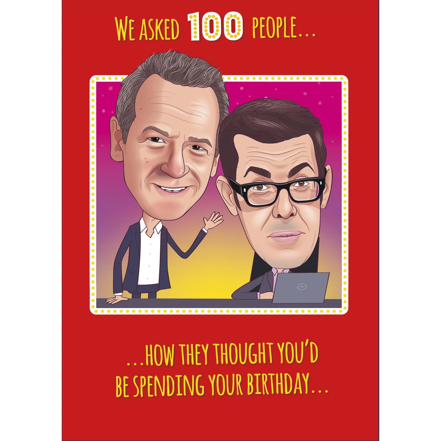 Front of We Asked 100 People Card Greetings Card