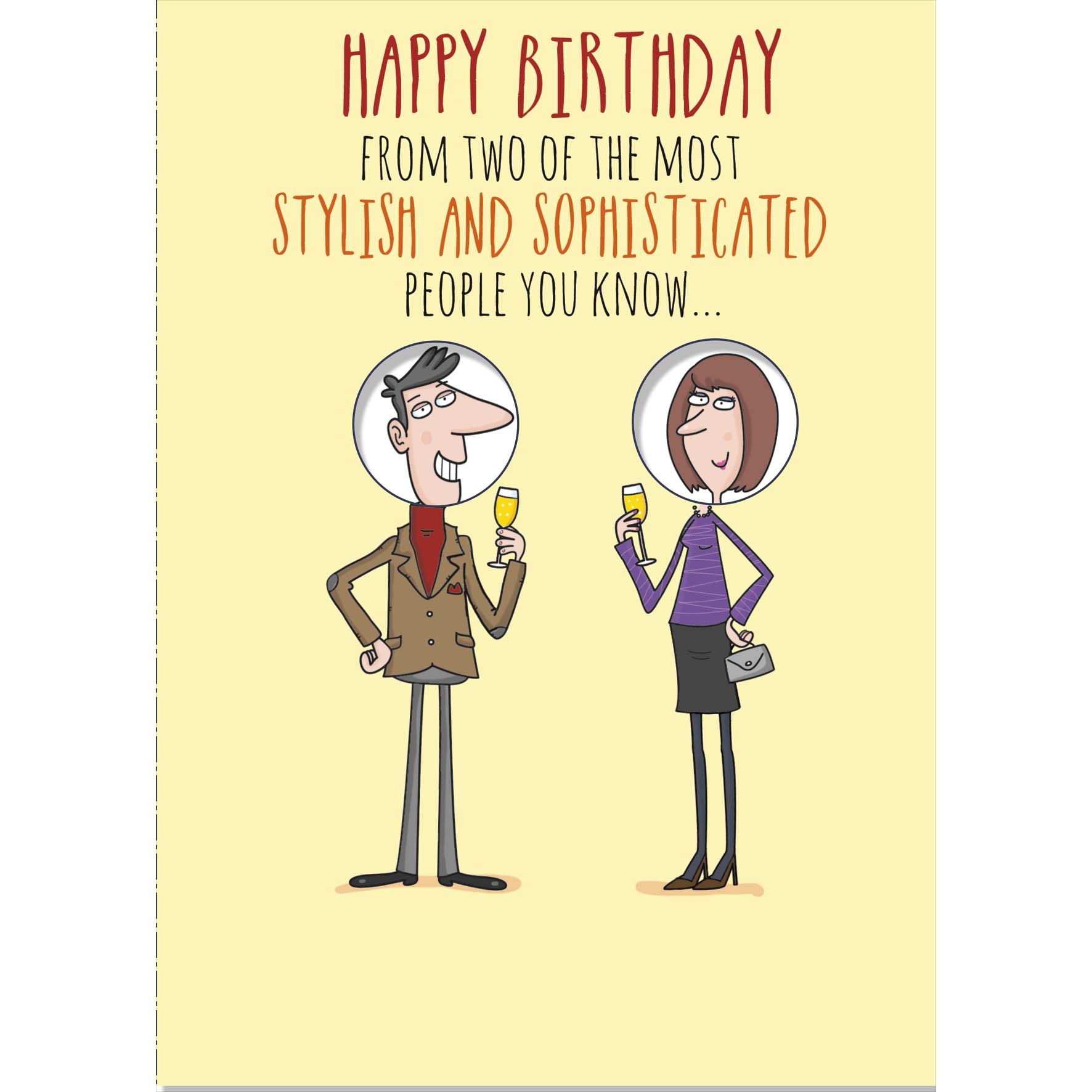 Front of Two Stylish & Sophisticated People Greetings Card