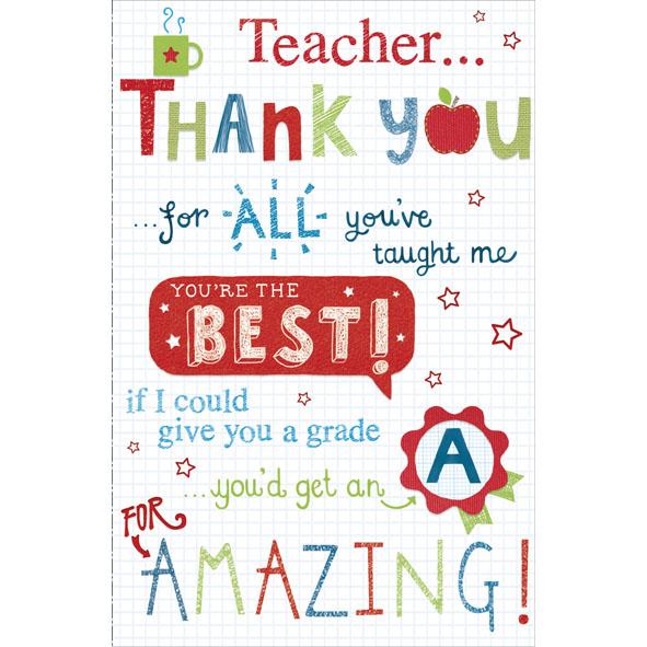 Photo of Teacher Appreciation Conv Greetings Card