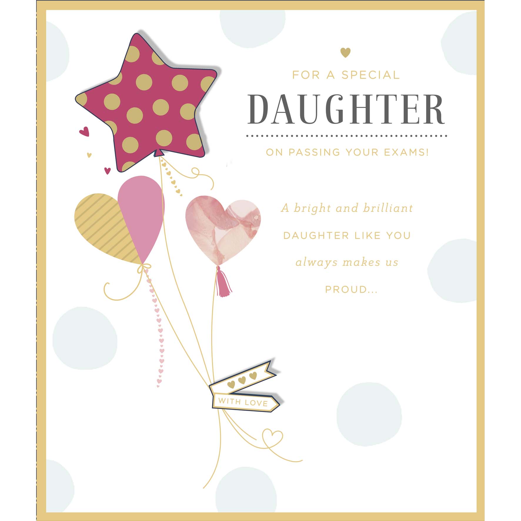 Photo of Congrats Passing Exams Daughter Conv Greetings Card