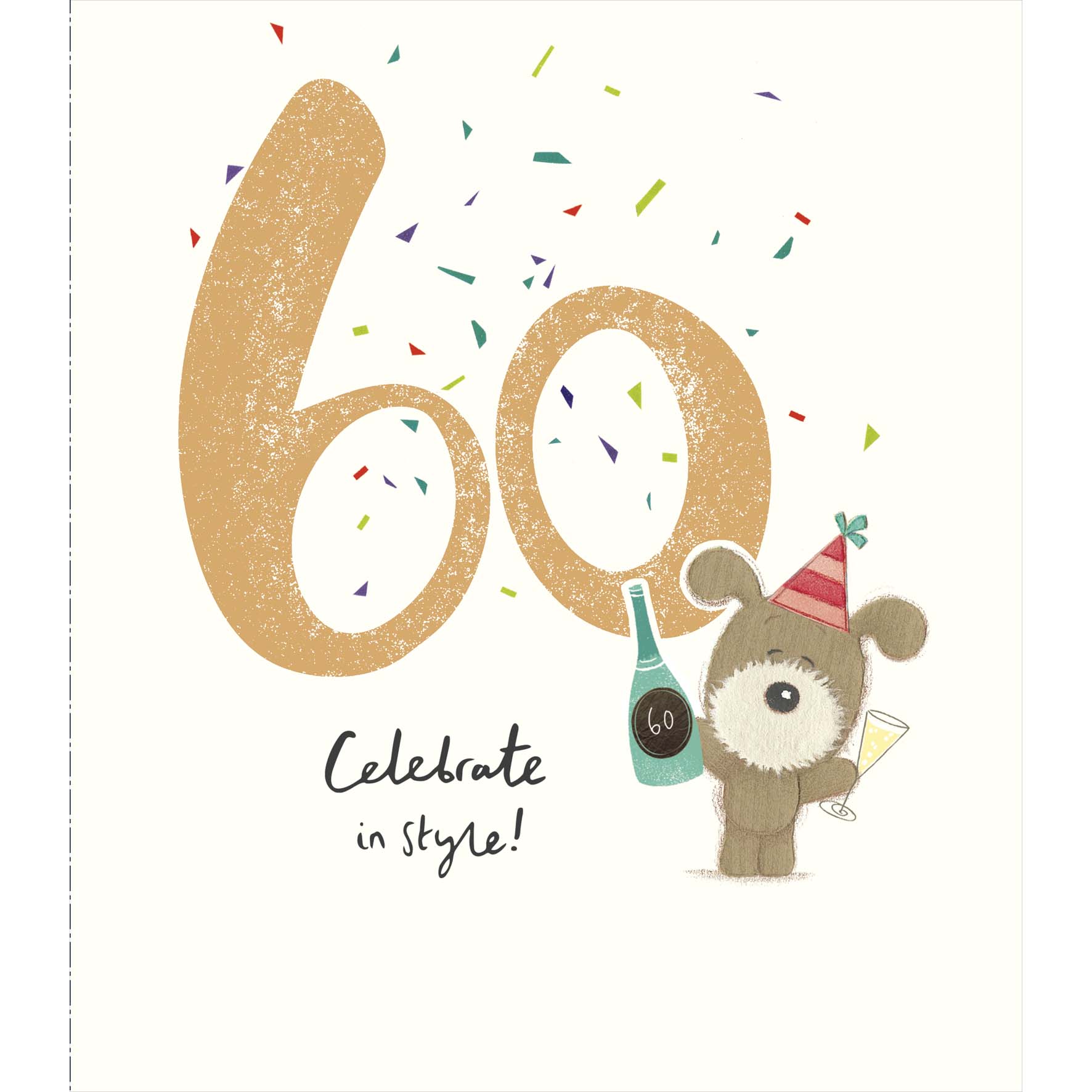 Photo of Birthday 60th Cute Greetings Card