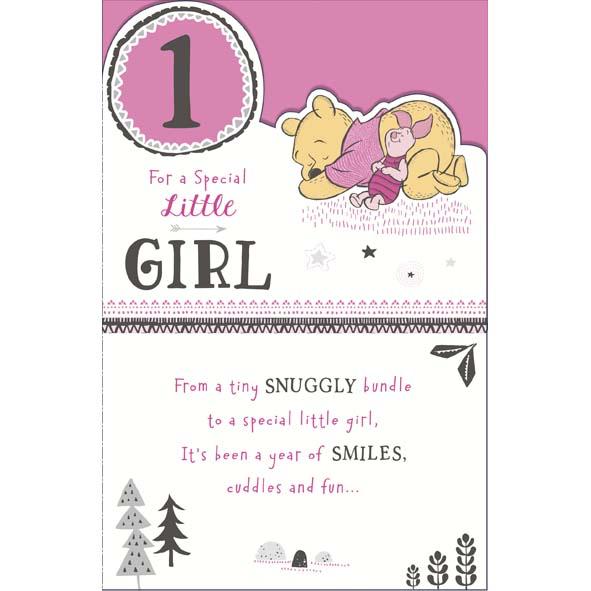 Photo of Birthday 1 Year Girl Juv Greetings Card